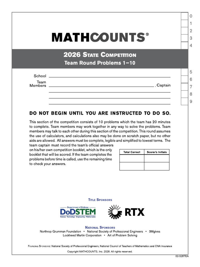 2026 COMPLETE State Team - For Website | PDF | Number Theory ...