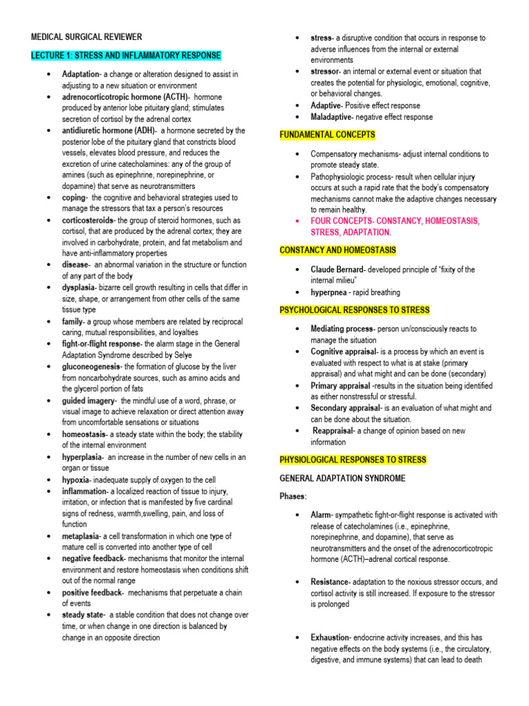 Medical Surgical Reviewer (Updated) | PDF | Respiratory Tract | Lung