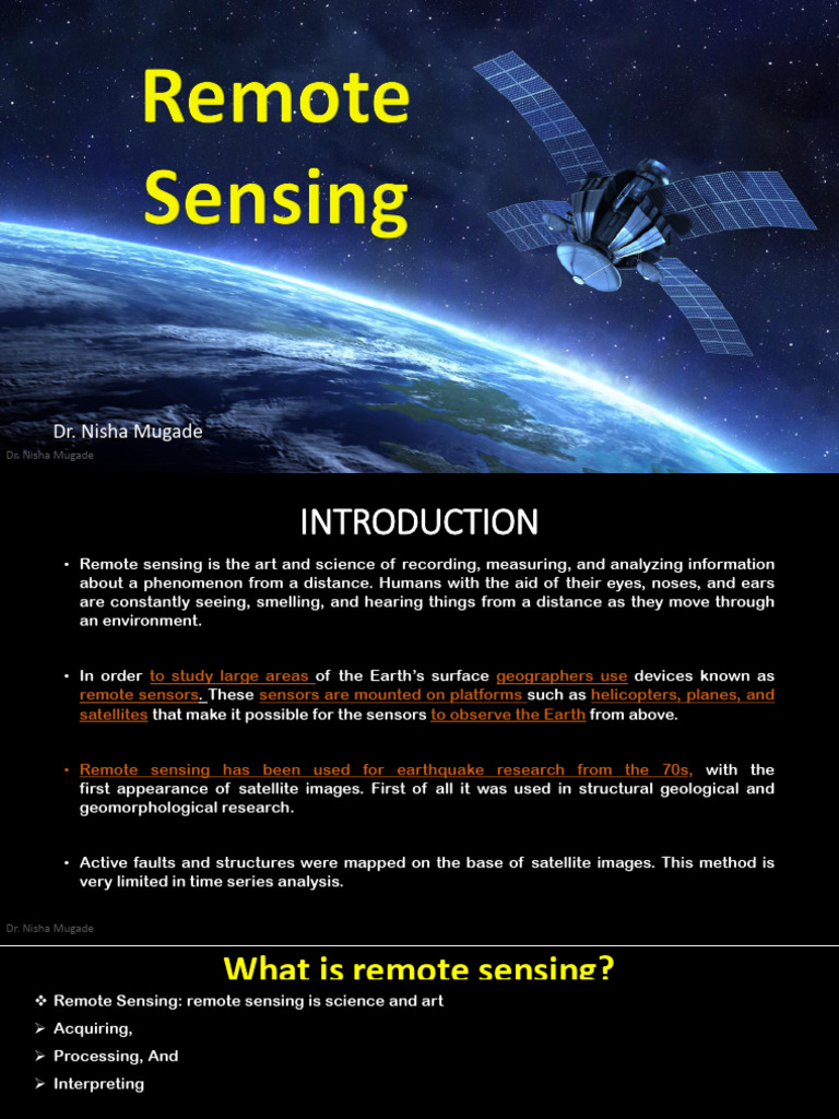 Types of Remote Sensing | PDF | Remote Sensing | Electromagnetic Radiation