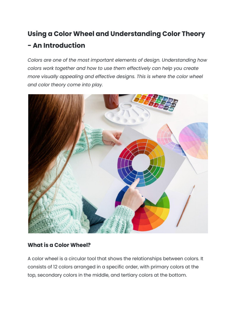Using a Color Wheel and Understanding Co | PDF | Color | Graphics