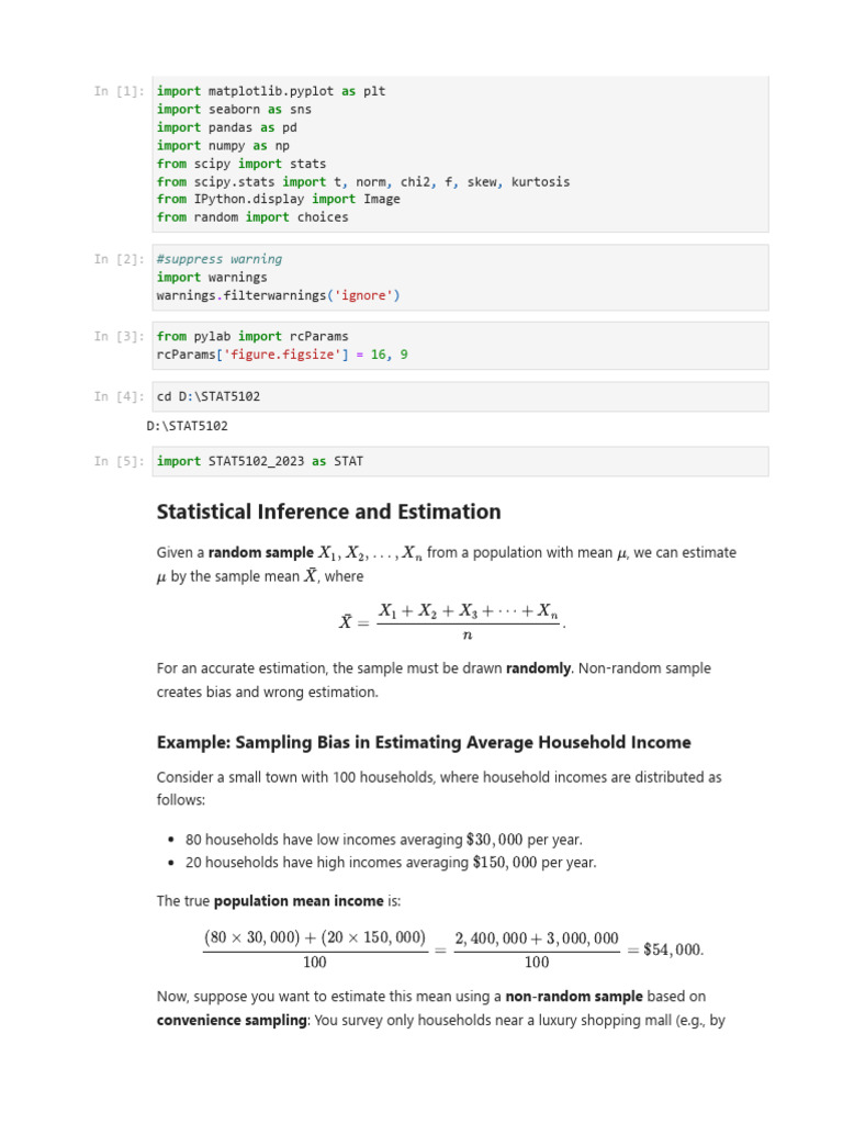 STAT5102 2026 Chapter 1 Lecture 4 Statistical Inference | PDF | Bias Of ...