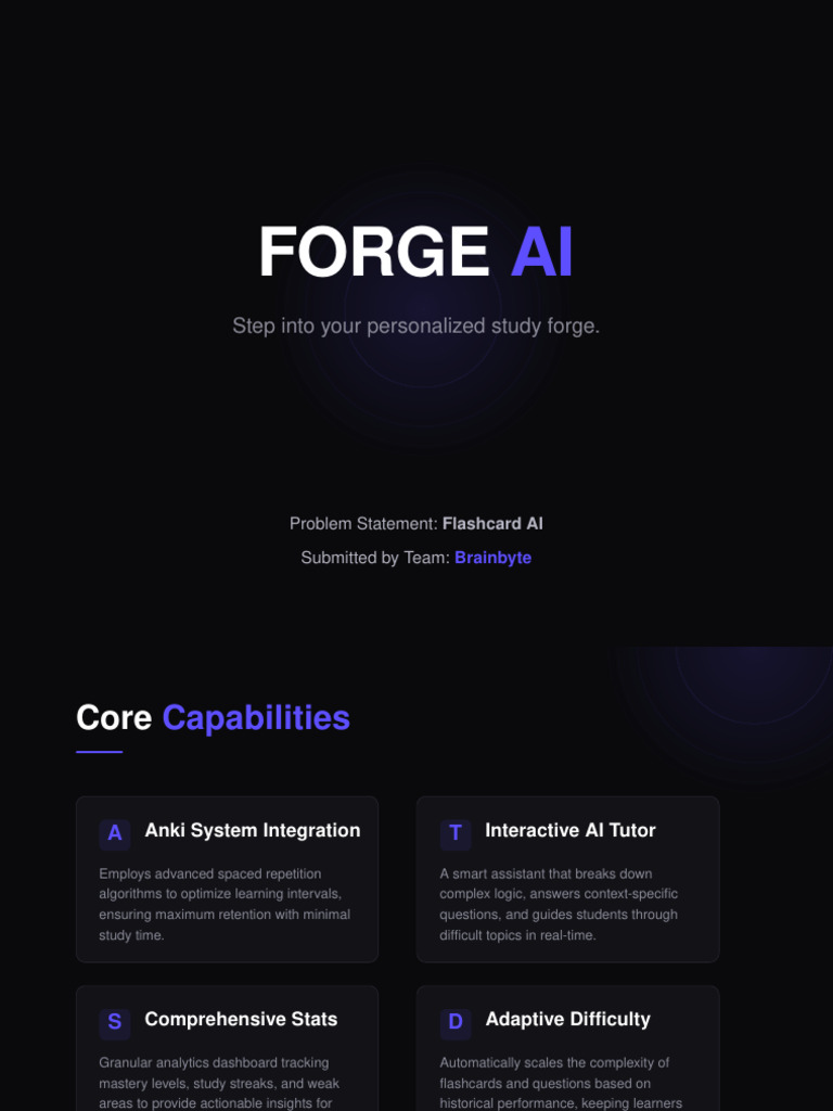 Forge AI Hackathon Pitch | PDF