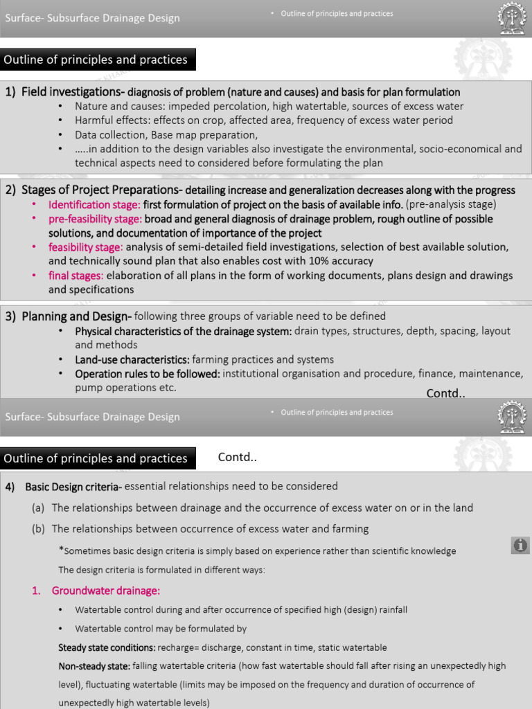 AG31004 Surface Drainage Design | PDF | Drainage Basin | Discharge ...