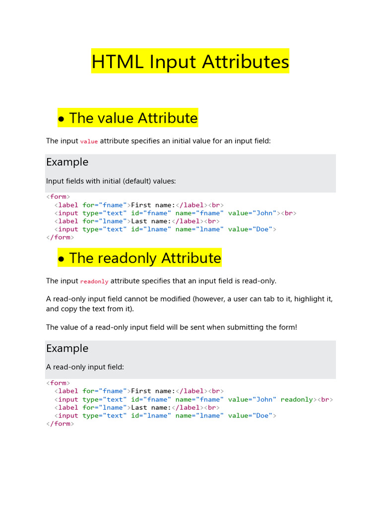HTML Validation With Input Attributes | PDF | World Wide Web | Internet ...