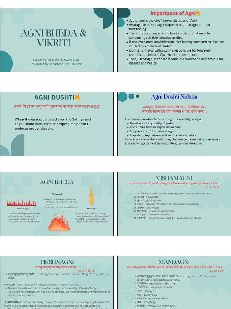 Agni Bheda Pa Ppt | PDF | Gastroenterology | Diseases And Disorders