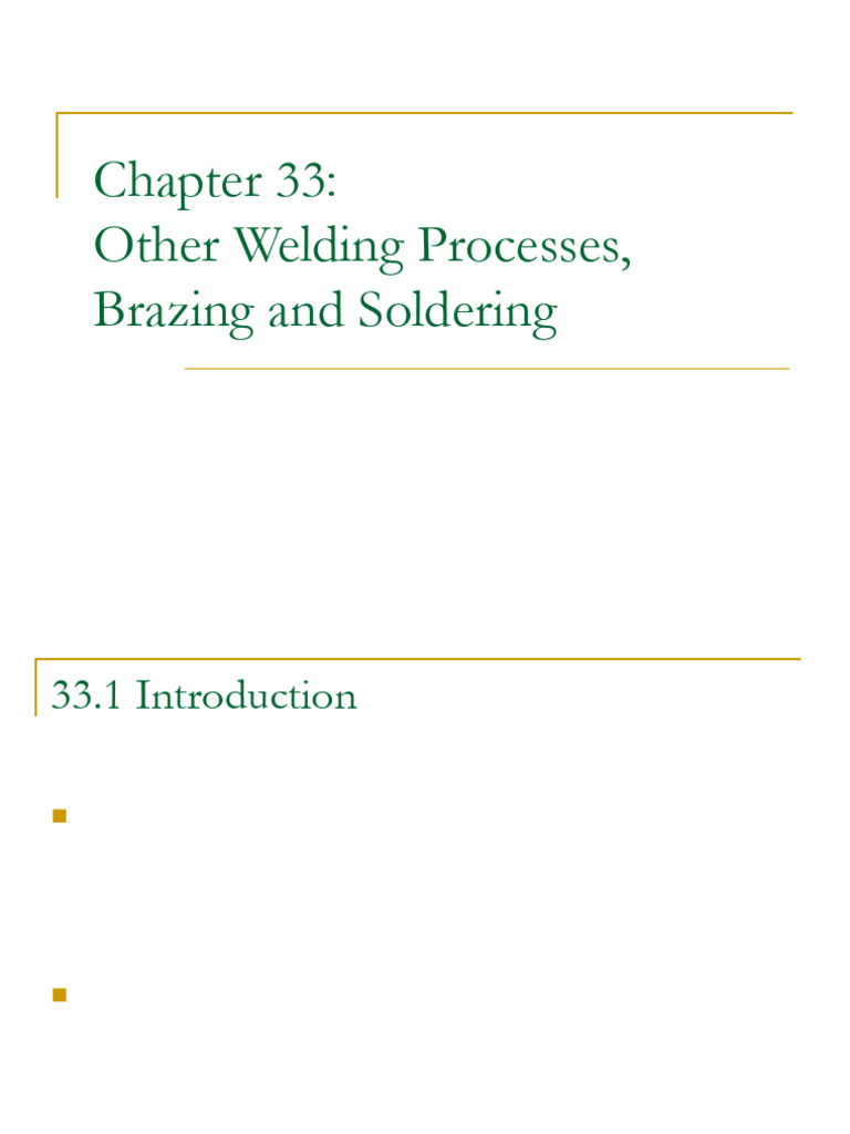 Chapter 33 Brazing and Soldering Processes | PDF | Welding | Construction