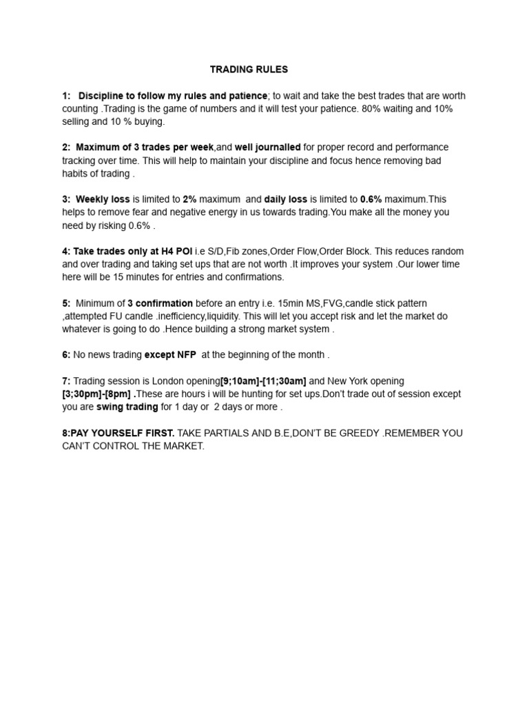 Trading Rules | PDF