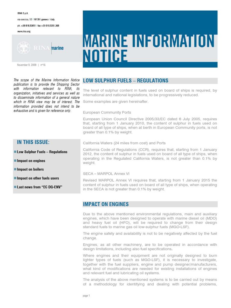 16_RINA_MNO_November2009_Issue16 | PDF | Fuel Oil | Pump
