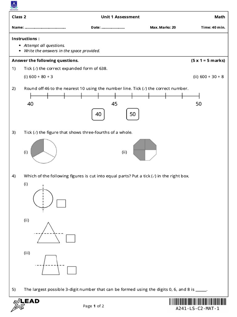 ASM Unit 1 Assessment | PDF