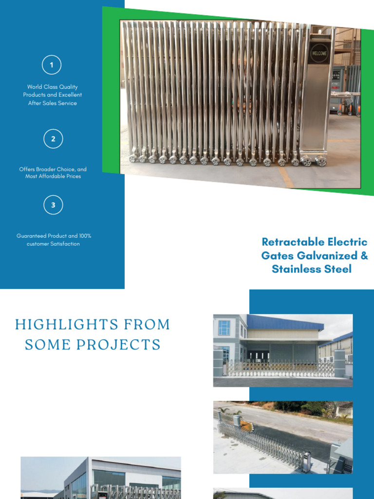 GS - Retractable Electric Gates Galvanized & Stainless Steel | PDF