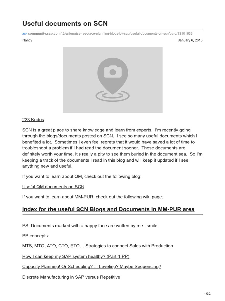 Community.sap.Com-Useful Documents on SCN | PDF | Computing | Business