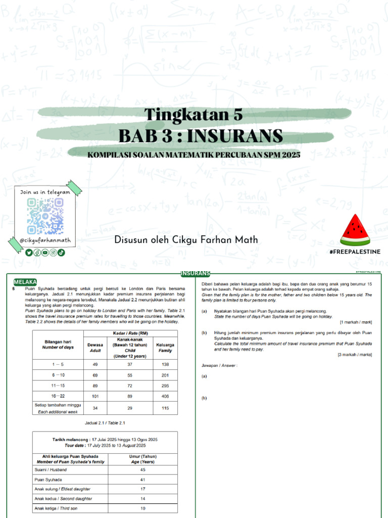 13. INSURANS 2025 by @Cikgufarhanmath | PDF