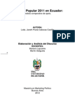 Consulta Popular 2011 en Ecuador: Análisis Comparativo de Spots Publicitarios.