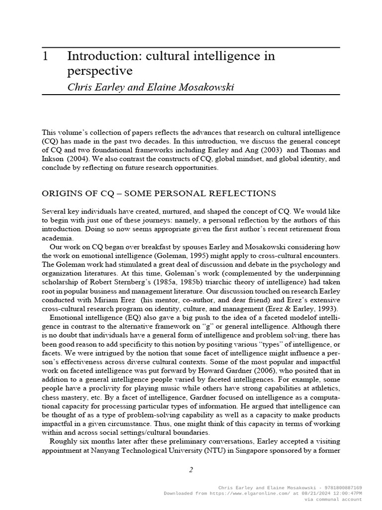 CQ in Perspective 2023 | PDF | Epigenetics | Metacognition