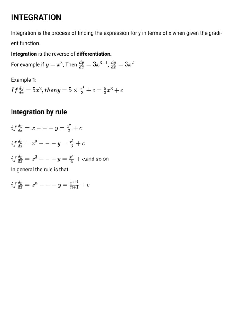 Integration | PDF