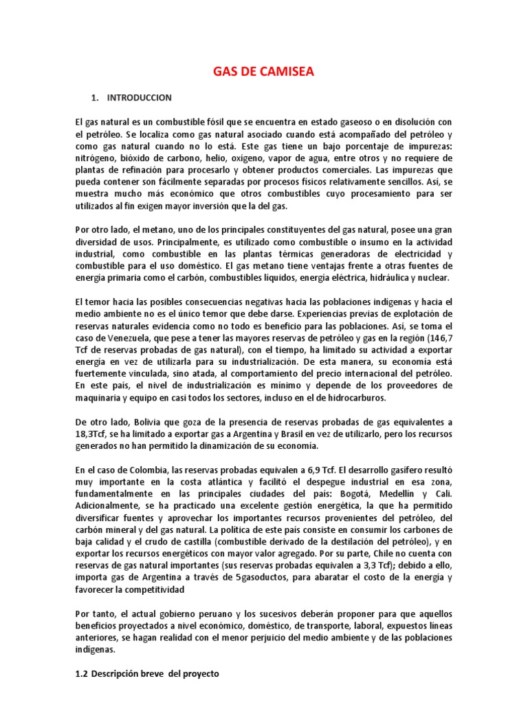 Gas de Camisea | Gas natural | Petróleo