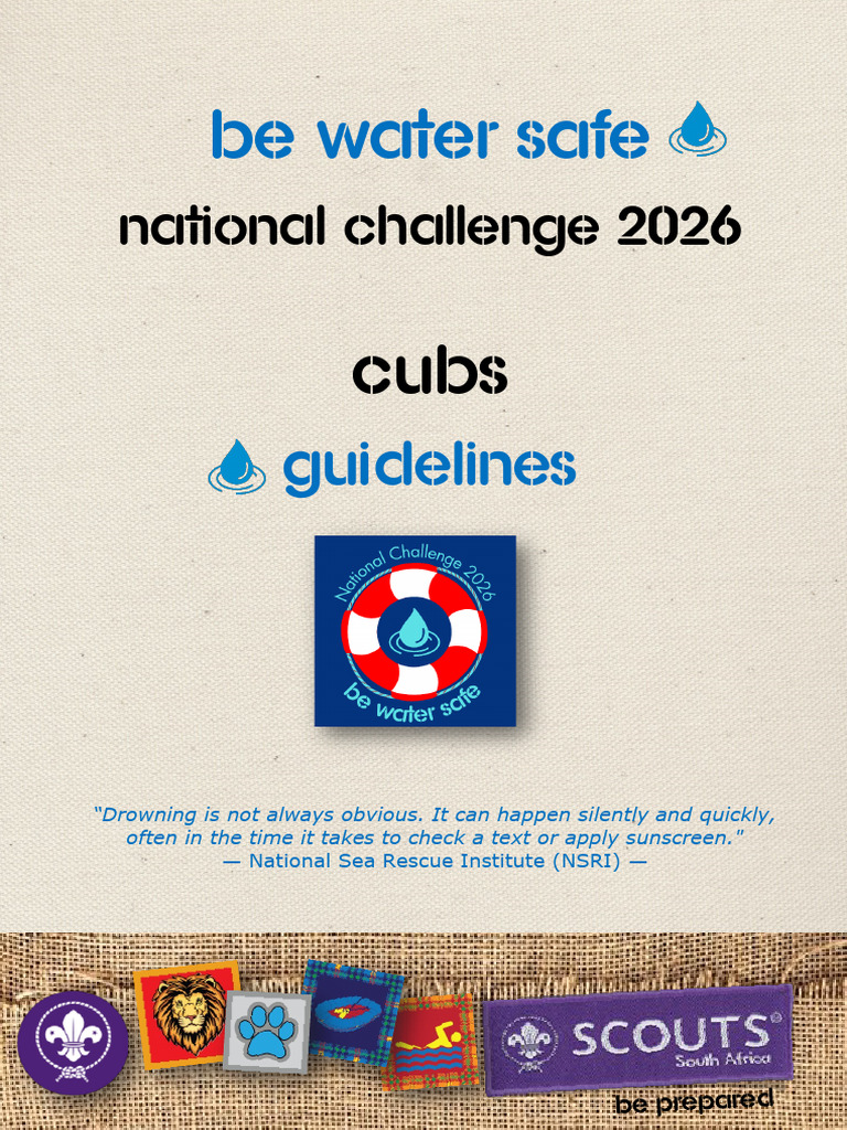 Cubs National Challenge 2026 Be Water Safe - v3 | PDF