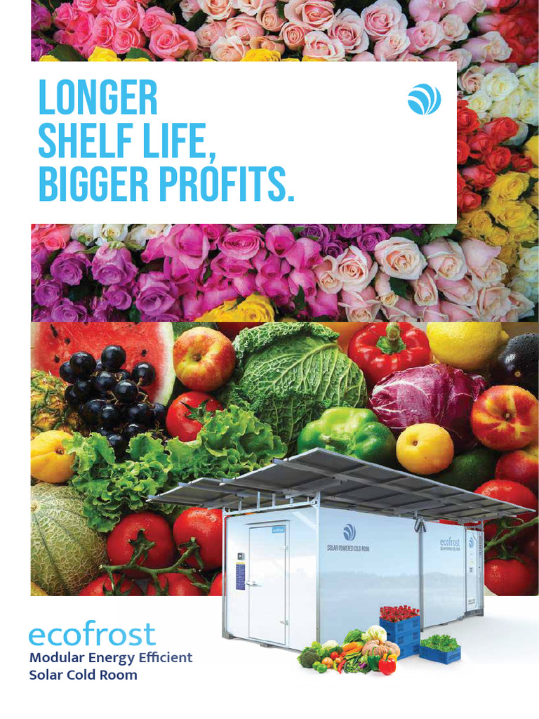 Ecozen - Ecofrost - Solar Cold Storage | PDF | Refrigeration | Solar Energy