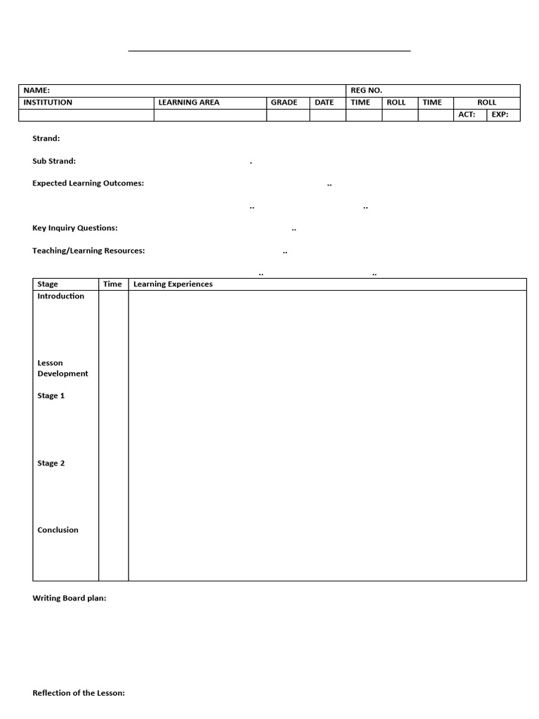 Lesson Plan | PDF