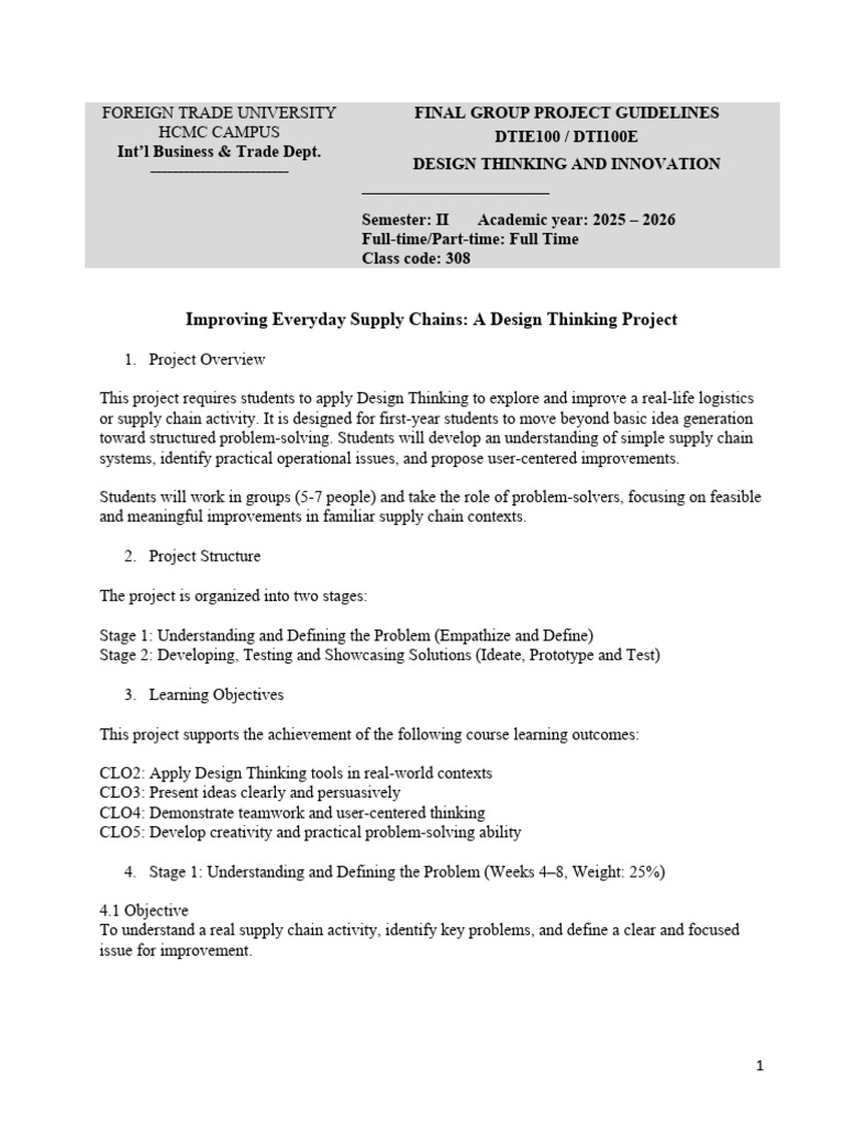 2026_lscm_final Group Project Guidelines | PDF | Design Thinking ...