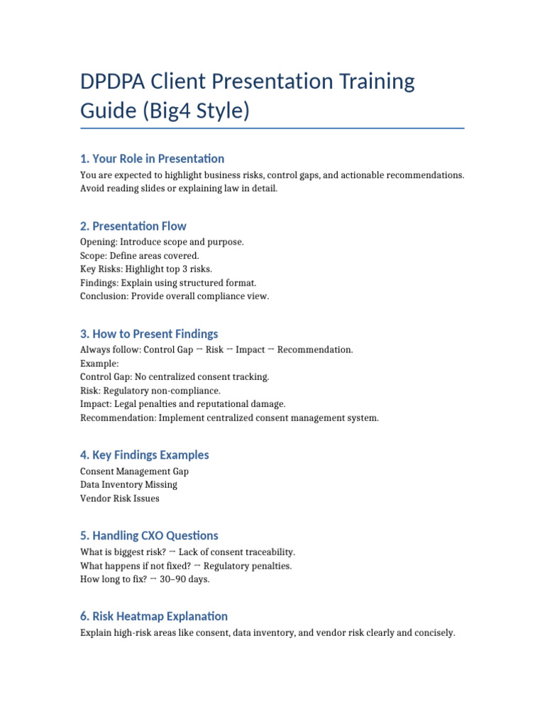 DPDPA Client Presentation Training | PDF