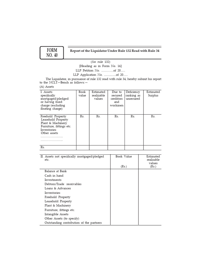 40-Report of the Liquidator Under Rule 132 Read With | PDF