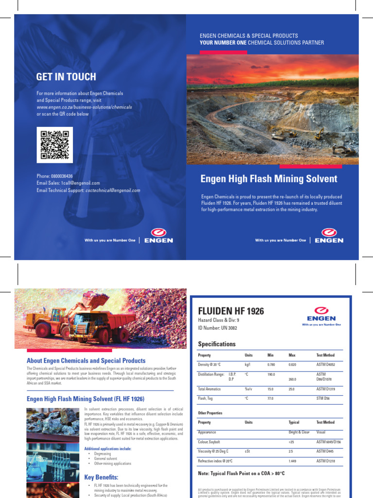 ENGEN HIGH FLASH SOLVENT LEAFLET - V3 | PDF | Mining | Materials