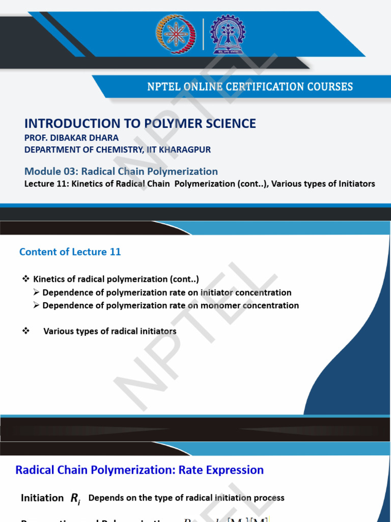 Introduction to Polymer Science p3 | PDF | Polymerization | Chemical ...