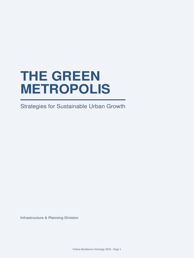 The Green Metropolis Report | PDF | Sustainable City | Sustainability
