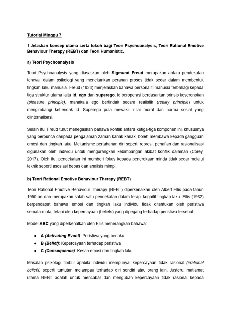 Kesihatan Mental Tutorial 7 | PDF