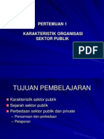 Karakteristik Organisasi Sektor Publik