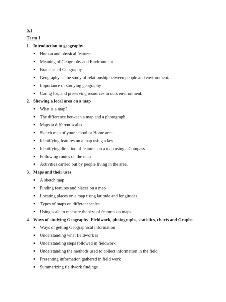 Geography Course Outline | PDF | Climate | Geography