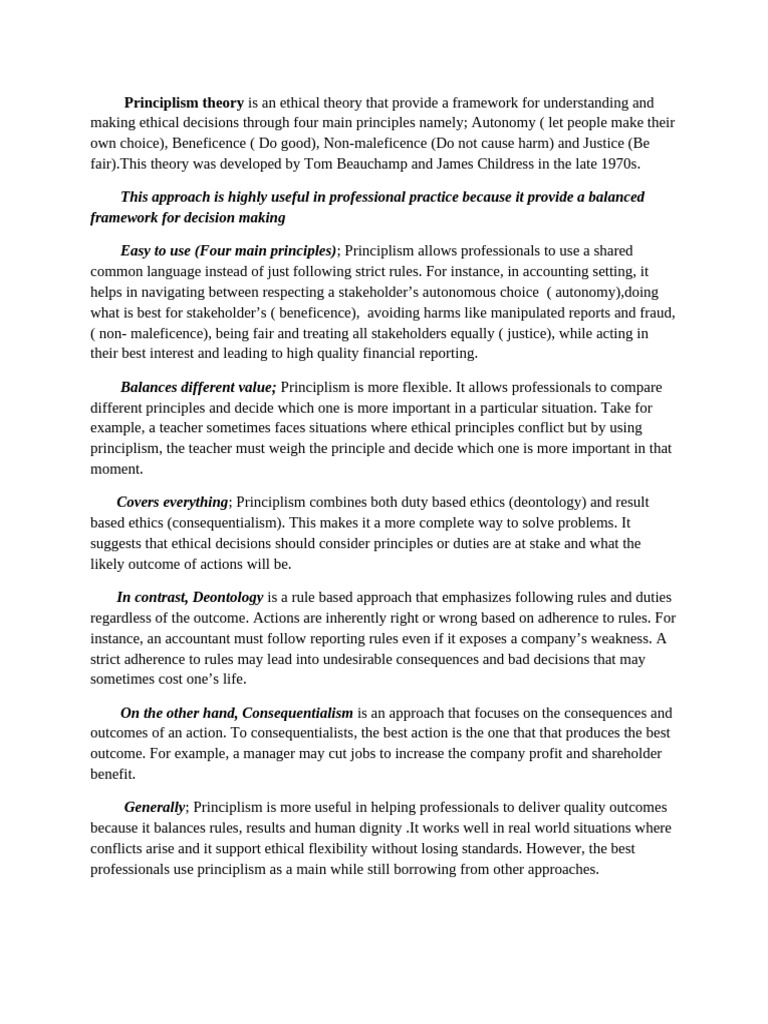 PRINCIPLISM | PDF | Applied Philosophy