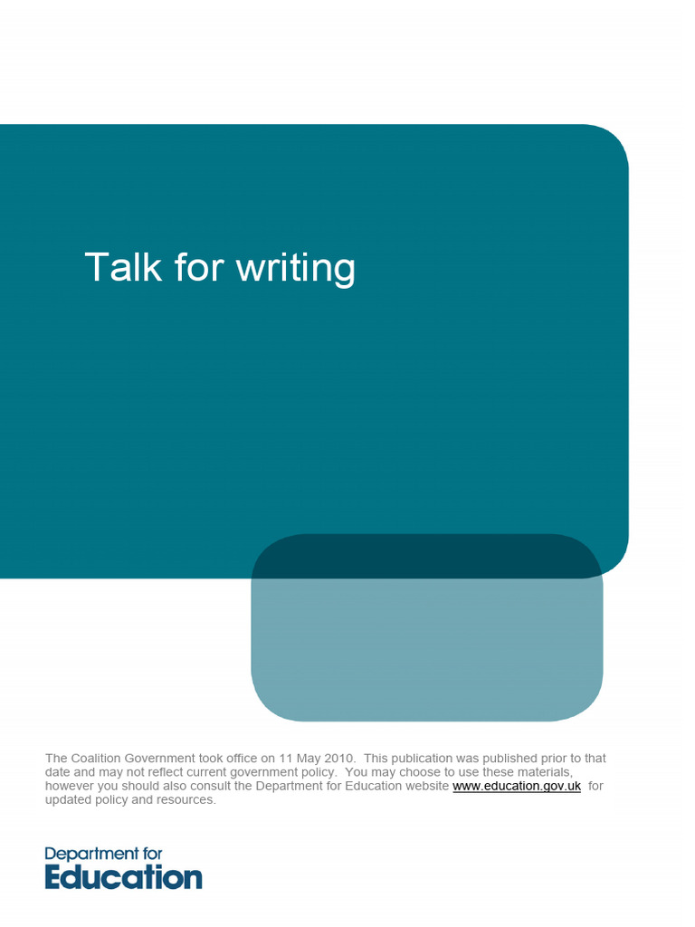 Talk_for_Writing a few lesson ideas for kinder, amd 1er ciclo | PDF ...
