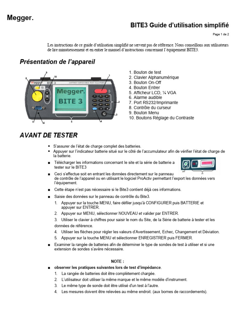 BITE 3 - Guide D'utilisation Simplifié | PDF | Clavier d'ordinateur