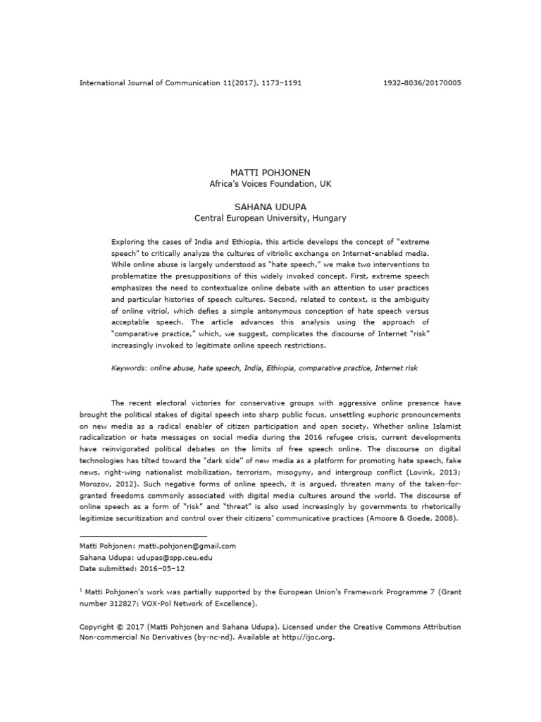 ojsadmin,+5843-20234-12-ED (1) | PDF | Hatred | Hate Speech