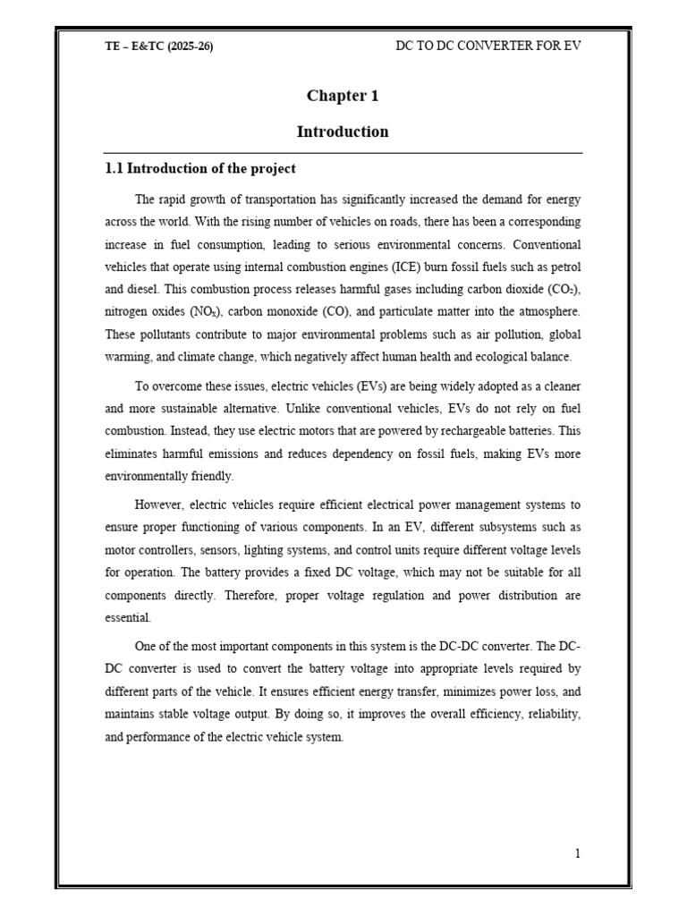DC-To-DC Convertor For EV | PDF | Electric Motor | Electric Vehicle