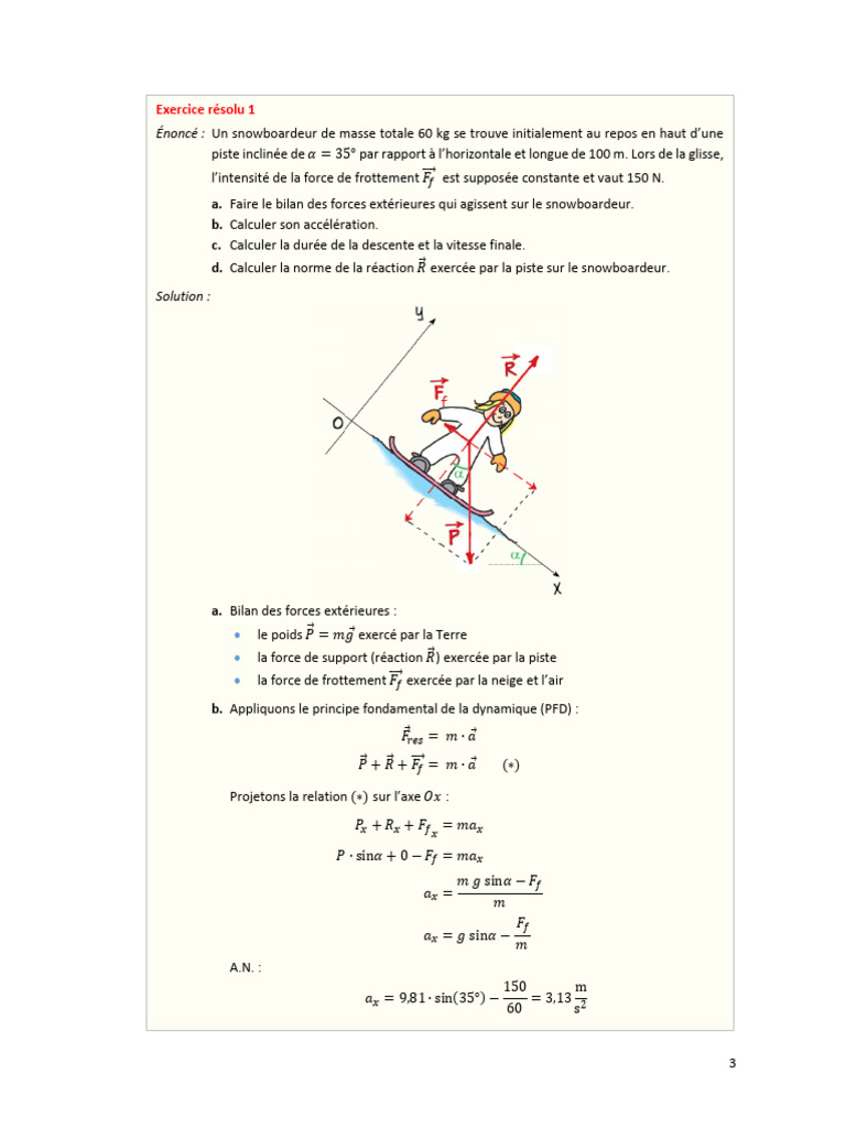 2 Dynamique | PDF | Lois du mouvement de Newton | Accélération