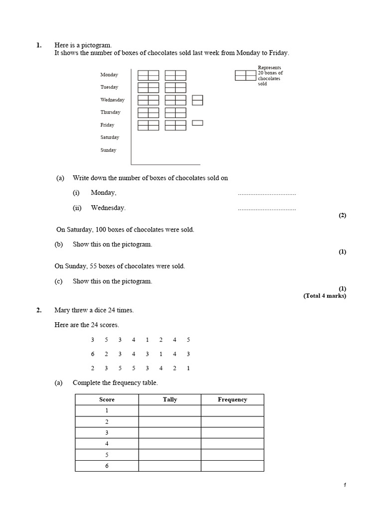 Year 7 Data Practice | PDF