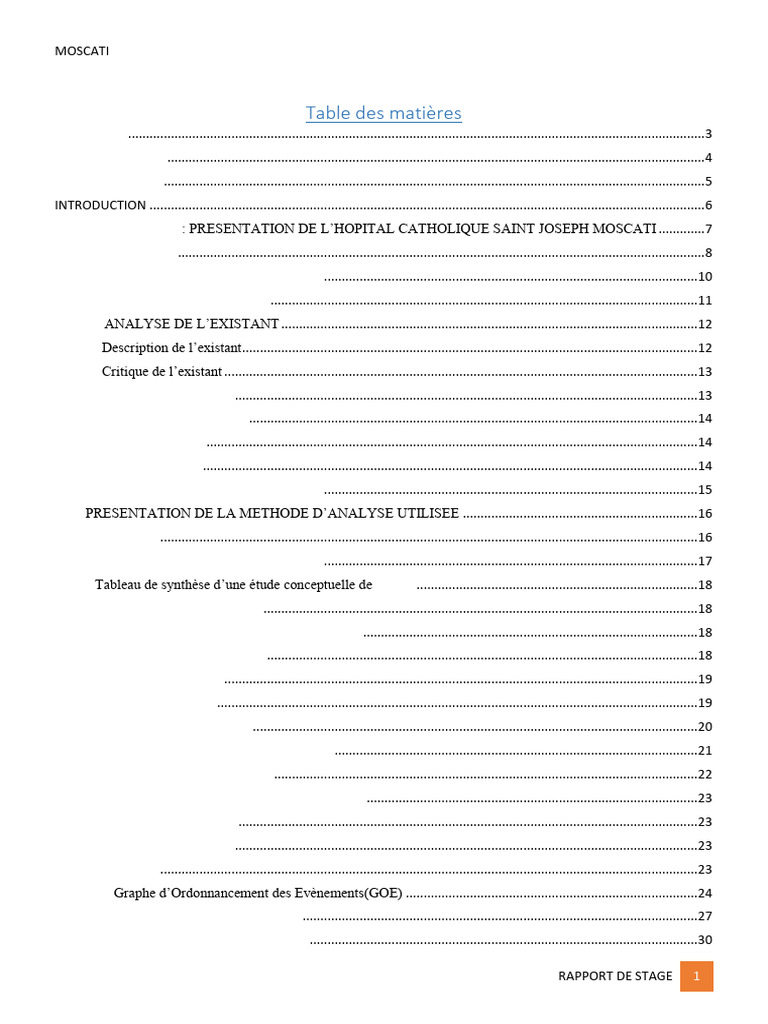 Modèle de Rapport de Stage | PDF