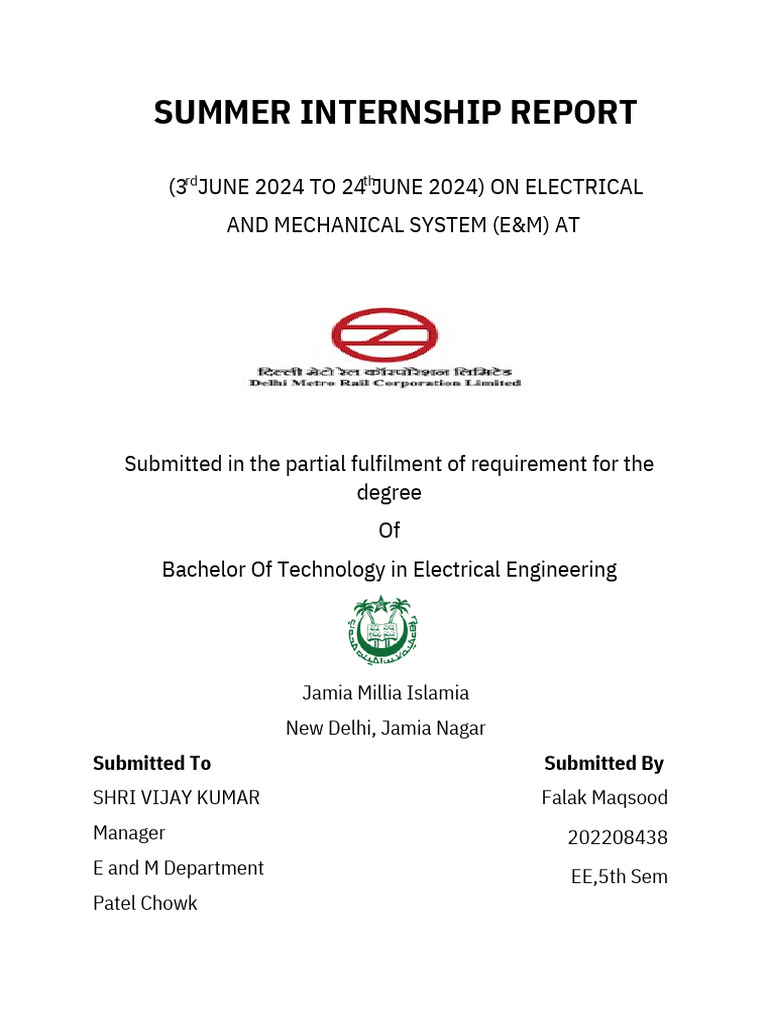 Summer Internship Report (Autorecovered).PDF (1) (2) | PDF