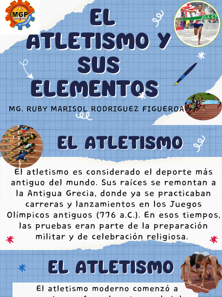 El Atletismo y Sus Elementos Tema N°01 | PDF | Deporte del atletismo ...