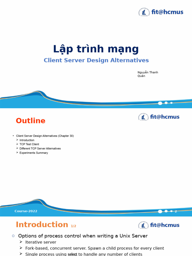 08 Client Server Design-1 | PDF | Thread (Computing) | Network Socket