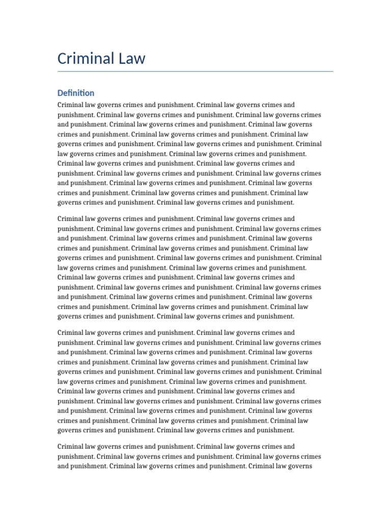 Criminal Law | PDF | Crimes | Crime & Violence