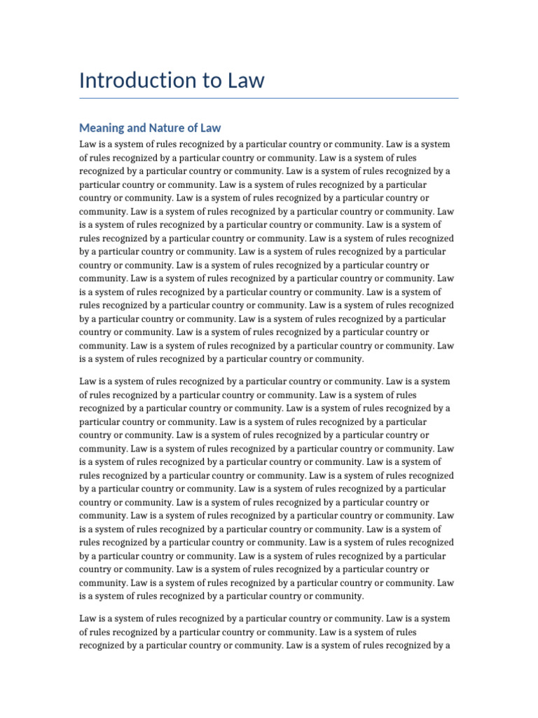 Introduction To Law | PDF | Political Law | Decision Making