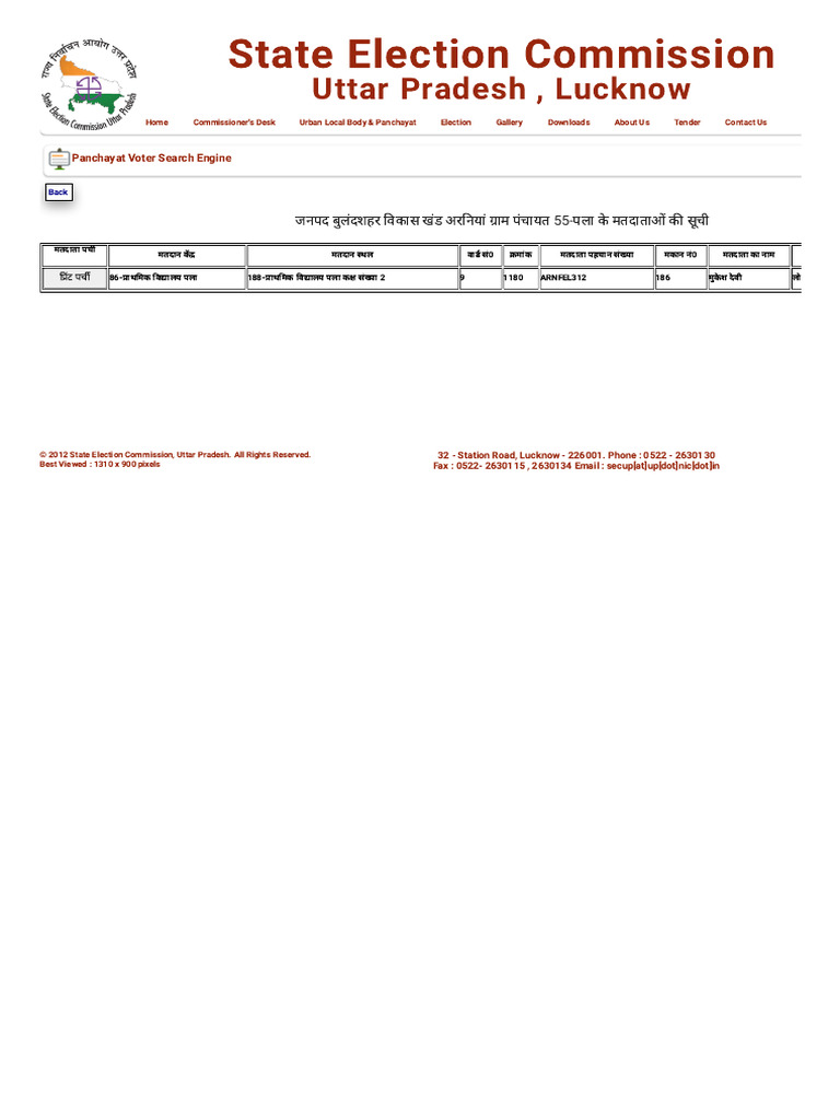 State Election Commission UP | PDF