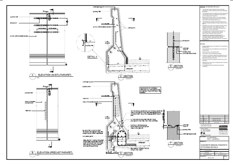 SD 5-1-301 Rev 1 Concrete Bridge Parapets | PDF | Structural ...