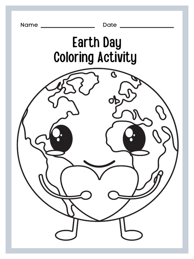 Fun Earth Day Coloring Activity for Kids | PDF