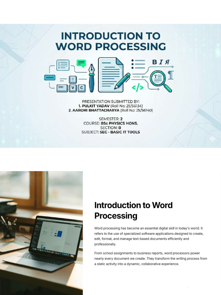 Word Processing Aarohi and Pulkit | PDF | Word Processor | Microsoft Word