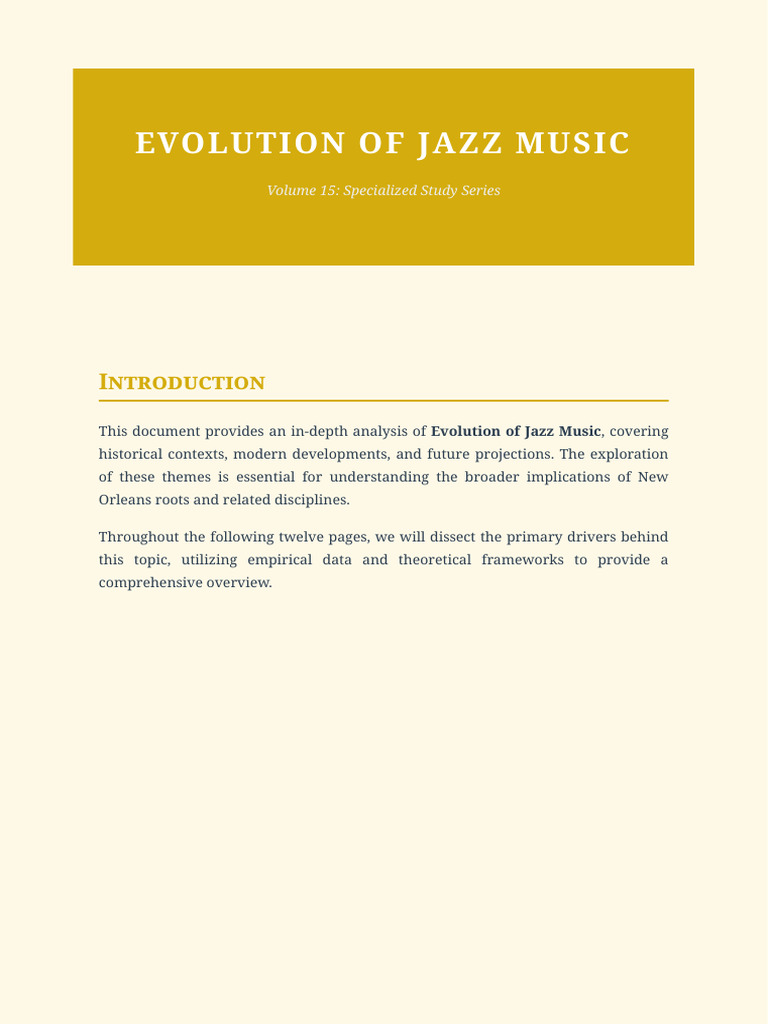 Document 15 Evolution of Jazz Music | PDF | Jazz | Methodology